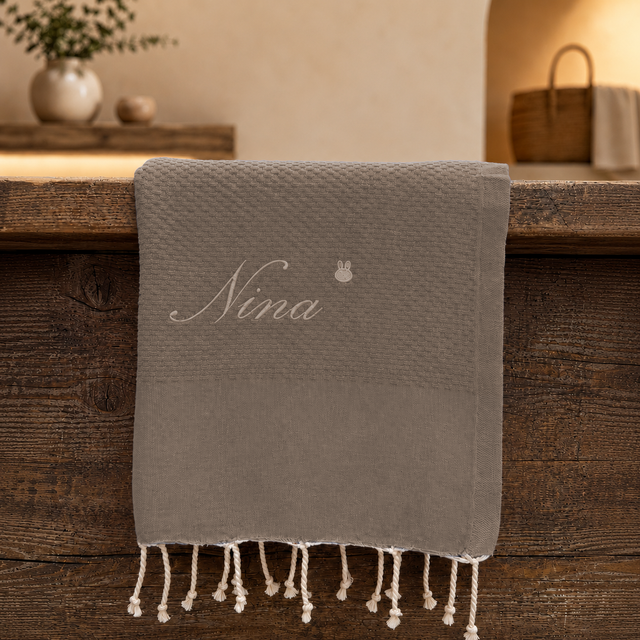 Telo Mare in Fouta di Puro Cotone Tinta Unita - Hammam