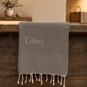 Telo Mare in Fouta di Puro Cotone Tinta Unita - Hammam