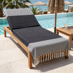 Telo Mare Fouta in Puro Cotone a Righe Strette - Tal