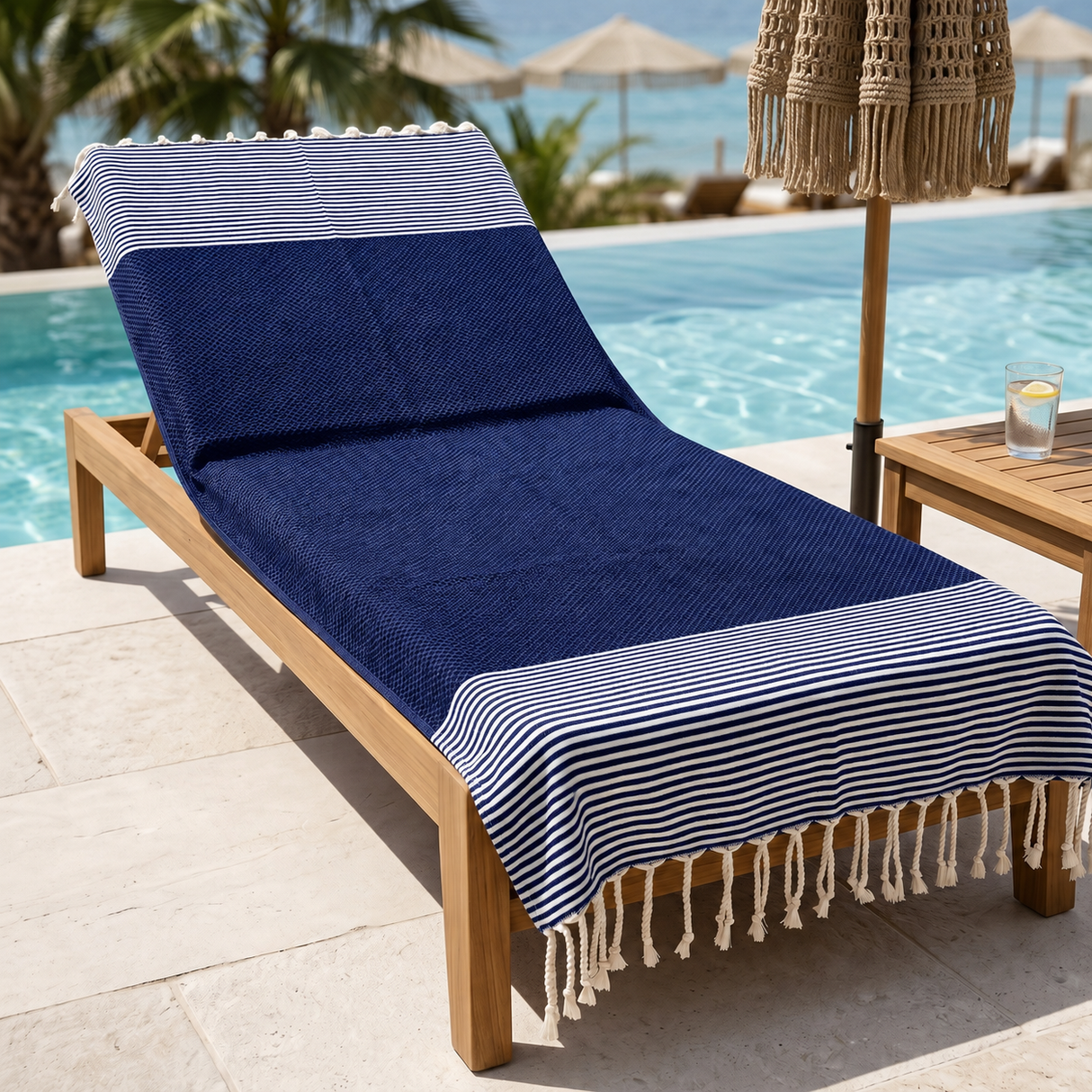 Telo Mare Fouta in Puro Cotone a Righe Strette - Tal