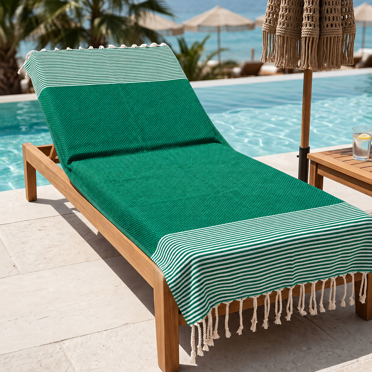 Telo Mare Fouta in Puro Cotone a Righe Strette - Tal