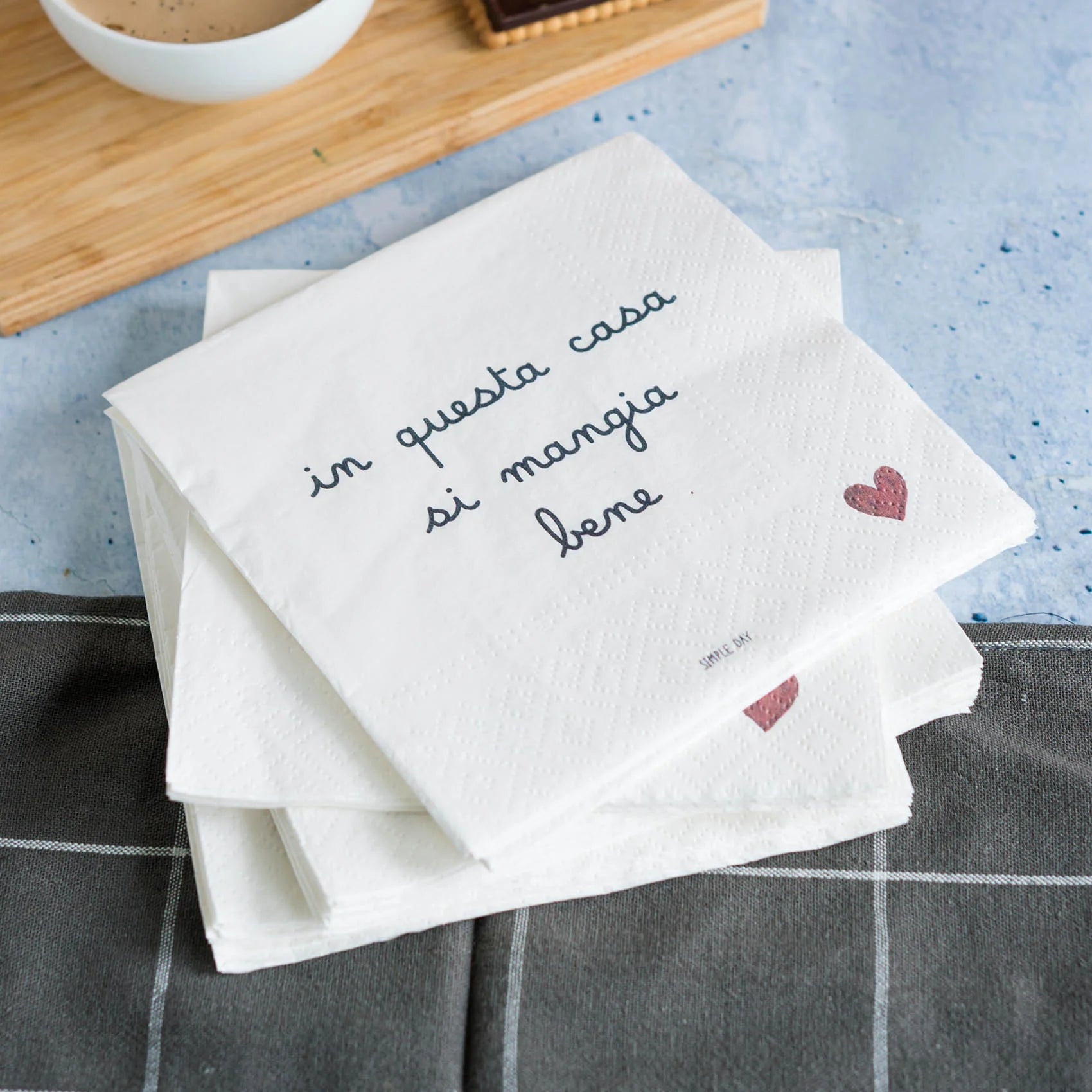 Set 20 Tovaglioli in Carta con Scritta - In Questa Casa si Mangia Bene