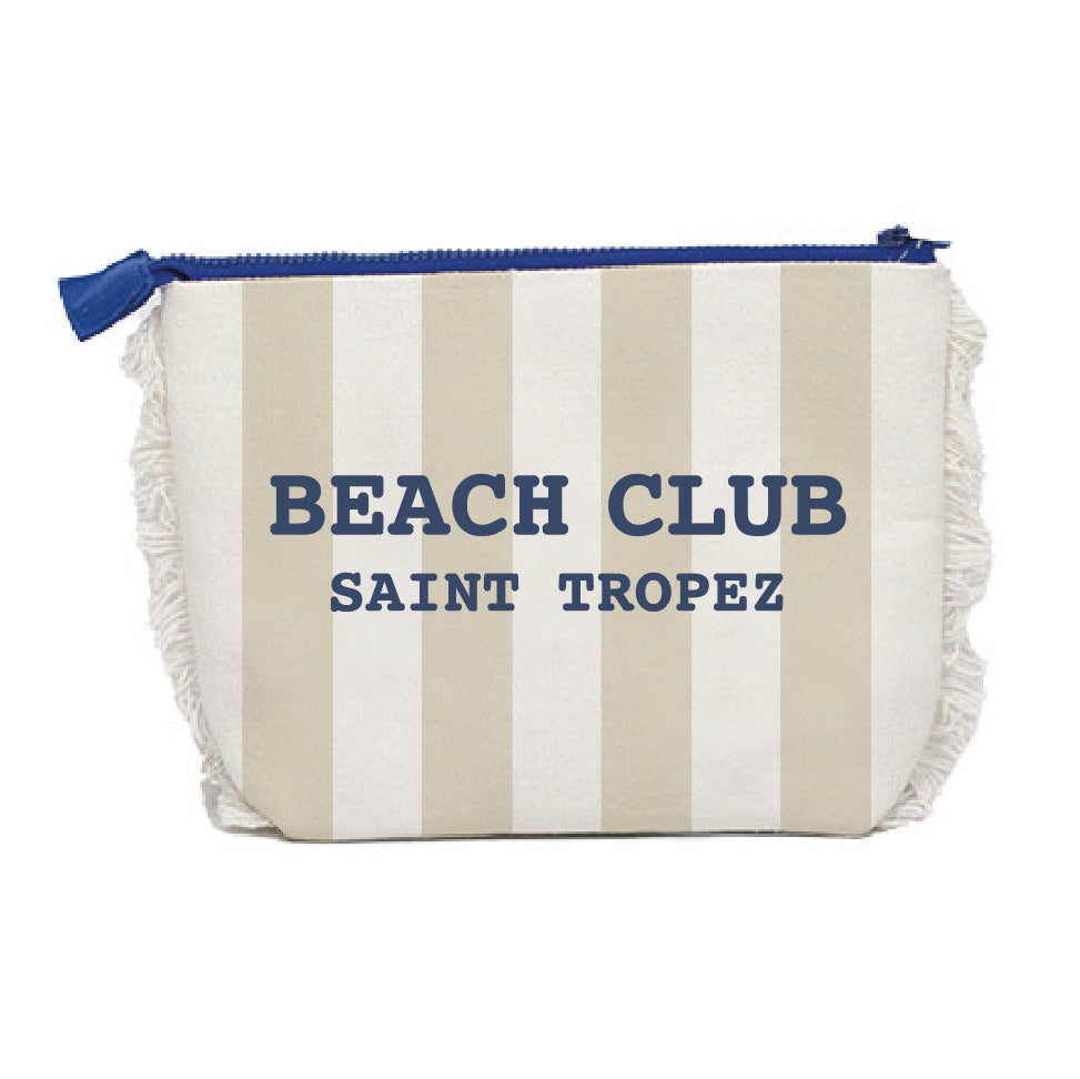 Borsa Mare o Trousse in Spugna di Cotone Rigato - Beach Club