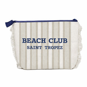 Borsa Mare o Trousse in Spugna di Cotone Rigato - Beach Club