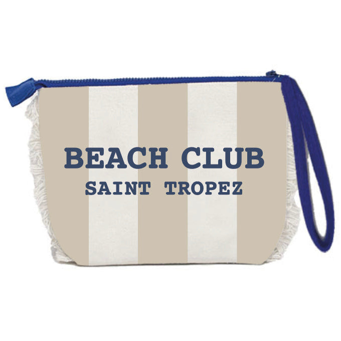 Borsa Mare o Trousse in Spugna di Cotone Rigato - Beach Club