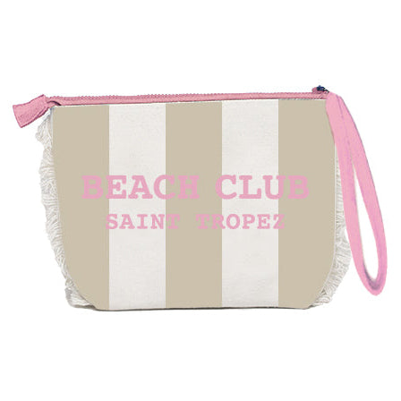 Borsa Mare o Trousse in Spugna di Cotone Rigato - Beach Club