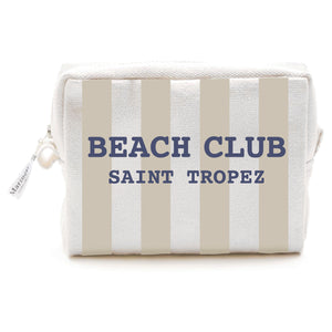 Trousse in Cotone con Scritta Ricamata - Beach Club