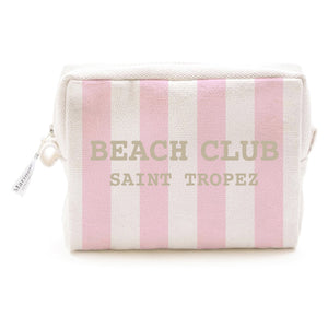 Trousse in Cotone con Scritta Ricamata - Beach Club