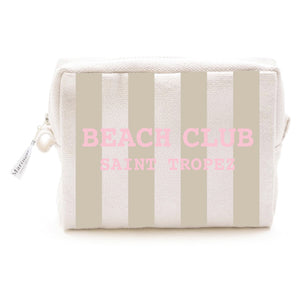Trousse in Cotone con Scritta Ricamata - Beach Club