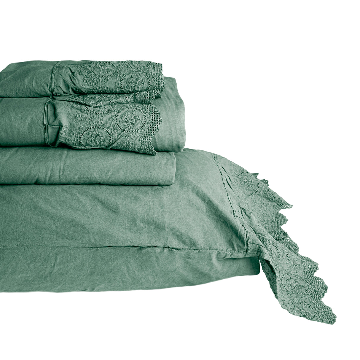 Completo Copripiumino in Puro Cotone StoneWashed - Bruxelles