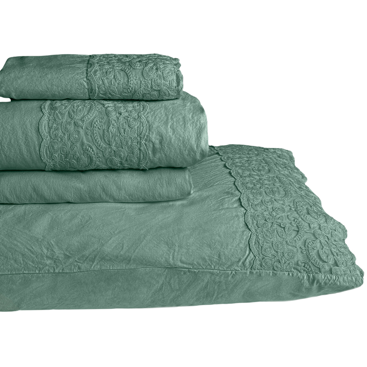 Completo Copripiumino 100% Puro Cotone StoneWashed - Bristol