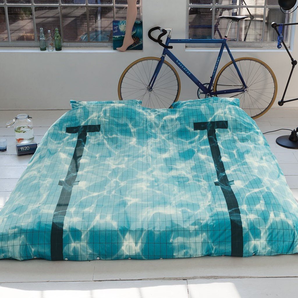 Snurk Parure Copripiumino in Puro Cotone - Piscina