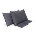 Completo Copripiumino Cotone e Lino StoneWashed No Stiro - Loira