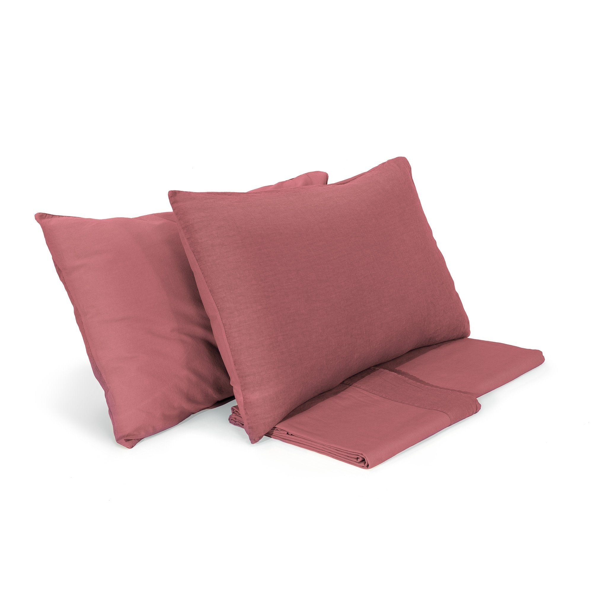 Completo Lenzuola Cotone e Lino StoneWashed No Stiro - Loira