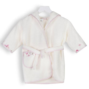 Accappatoio con Cappuccio da Bambino in Spugna di Cotone Ariella - Blumarine Baby Rosa