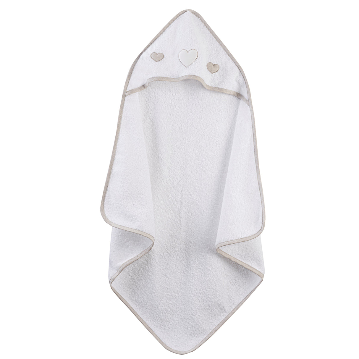 Accappatoio da Neonato con Cappuccio a Triangolo in Spugna di Cotone - Aloy Accappatoio Bimbo Lisola Baby 