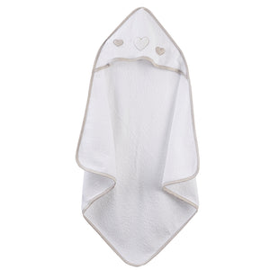 Accappatoio da Neonato con Cappuccio a Triangolo in Spugna di Cotone - Aloy Accappatoio Bimbo Lisola Baby 