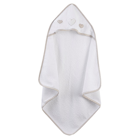 Accappatoio da Neonato con Cappuccio a Triangolo in Spugna di Cotone - Aloy Accappatoio Bimbo Lisola Baby 