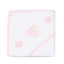 Accappatoio da Neonato con Cappuccio a Triangolo in Spugna di Puro Cotone - Cuore Accappatoio Bimbo Lisola Baby Rosa 