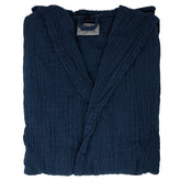 Accappatoio in Cotone Stonewashed con Cappuccio - Punto Accappatoio Lisola Small/Medium Blu 