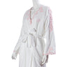 Accappatoio Kimono in Spugna di Cotone con Inserti Macramè - Ivonne Accappatoio Blumarine Small/Medium Rosa 