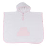 Accappatoio Poncho con Cappuccio in Spugna di Puro Cotone - Lino Accappatoio Bimbo Lisola Baby Rosa 