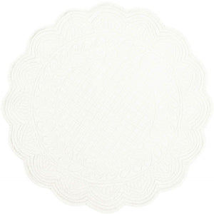 Americano Boutis Rotondo in Puro Cotone - Cesar Americano Marinette Saint-Tropez Bianco 