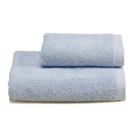 Asciugamani in Spugna di Cotone Tinta Unita - Perla Coppia di spugna Lisola Azzurro Chiaro (Raid) 