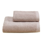 Asciugamani in Spugna di Cotone Tinta Unita - Perla Coppia di spugna Lisola Rosa (Incenso) 