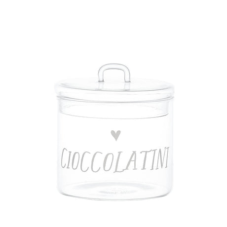 Barattolo in Vetro Borosilicato Serigrafato - Cioccolatini Barattolo Simple Day 