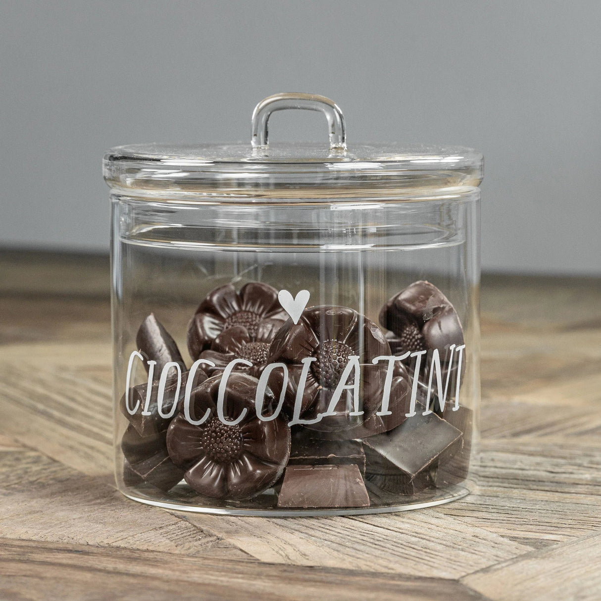 Barattolo in Vetro Borosilicato Serigrafato - Cioccolatini Barattolo Simple Day 