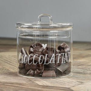 Barattolo in Vetro Borosilicato Serigrafato - Cioccolatini Barattolo Simple Day 