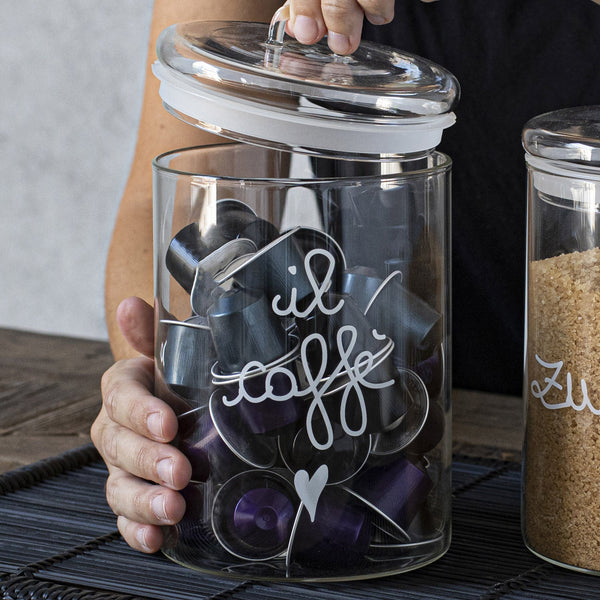 Barattolo in vetro borosilicato CAFFE' – Elle Home
