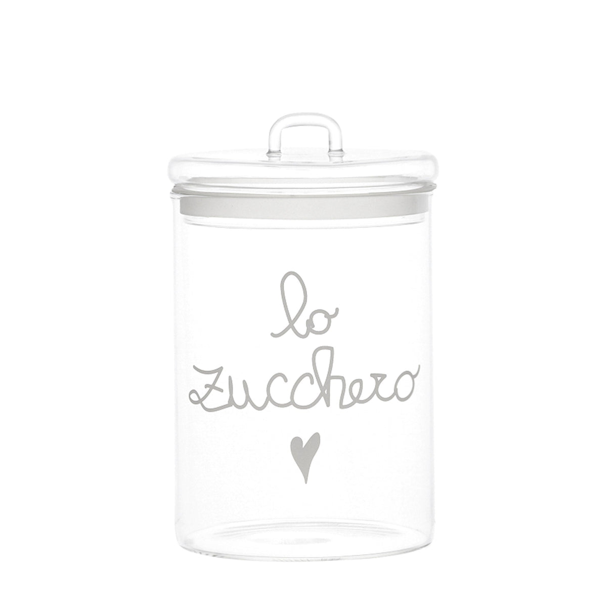 Barattolo in Vetro Borosilicato Serigrafato - Lo Zucchero Barattolo Simple Day Bianco 