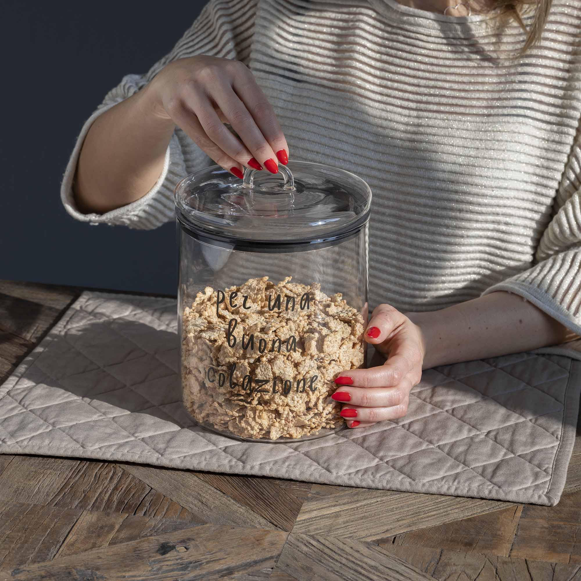4 Contenitori Trasparenti Per Dispensa - Organizer In Plastica Con Manici - 29x21x15 Cm - Per Alimenti E Snack