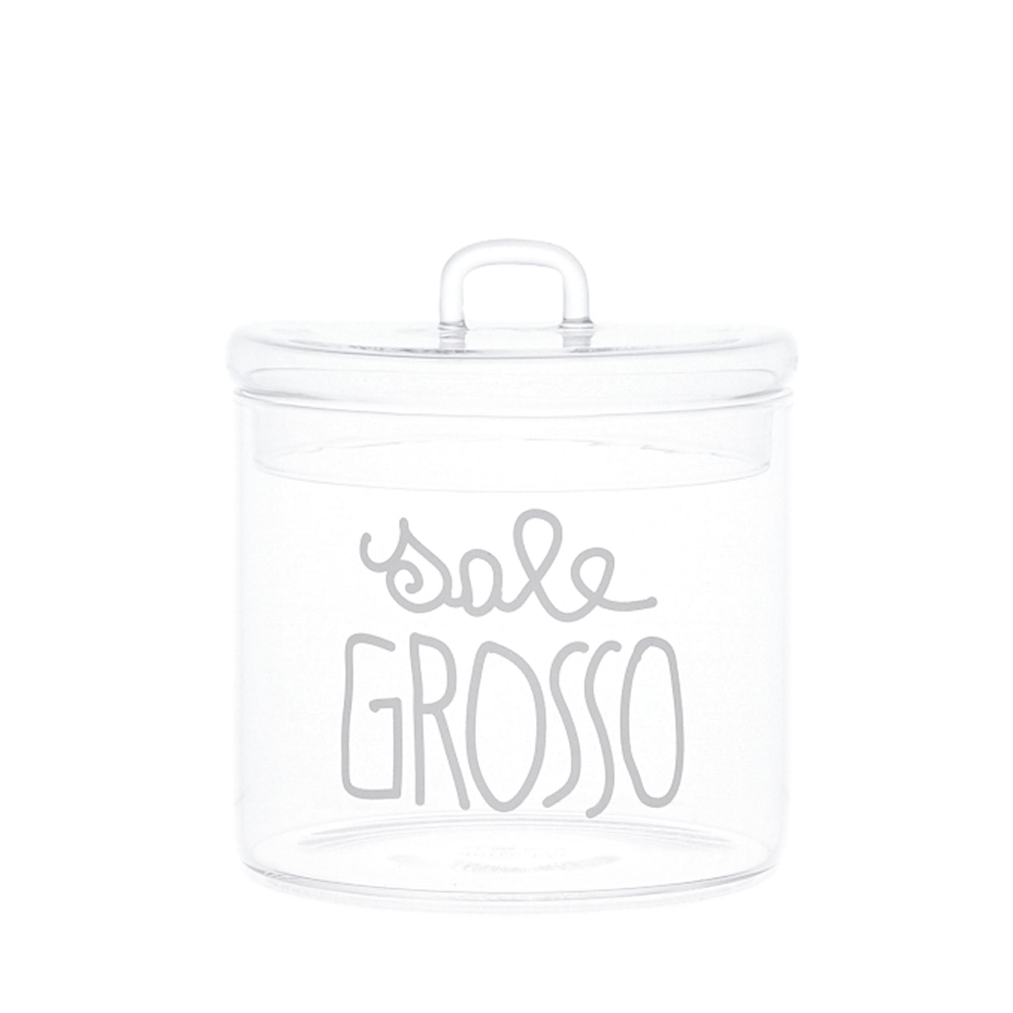 Barattolo in Vetro Borosilicato Serigrafato - Sale Grosso Barattolo Simple Day Bianco 