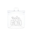 Barattolo in Vetro Borosilicato Serigrafato - Sale Grosso Barattolo Simple Day Bianco 