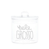 Barattolo in Vetro Borosilicato Serigrafato - Sale Grosso Barattolo Simple Day Bianco 