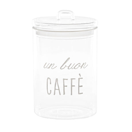 Barattolo in Vetro Borosilicato Serigrafato - Un Buon Caffè Barattolo Simple Day 