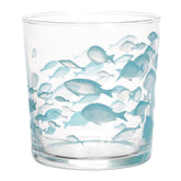 Bicchiere Acqua in Vetro Serigrafato Fantasia Pesci - Poissons 
