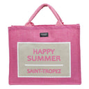 Borsa mare in Puro Cotone - Happy Borsa Mare Marinette Saint-Tropez Rosa 