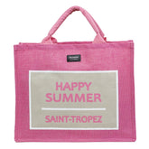 Borsa mare in Puro Cotone - Happy Borsa Mare Marinette Saint-Tropez Rosa 