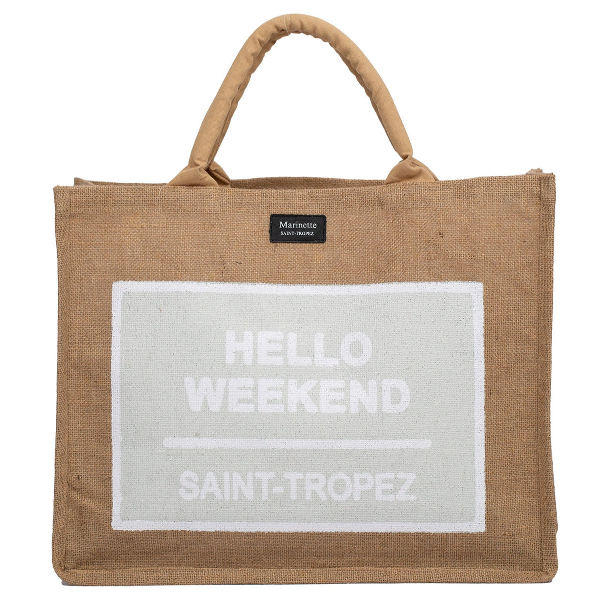 Borsa Mare e Trousse in Juta Tinta Unita - Hello Borsa Mare Marinette Saint-Tropez Borsa Mare Beige 