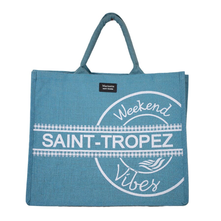 Borsa Mare in Juta - Weekend Vibes Borsa Mare Marinette Saint-Tropez Azzurro 