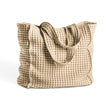 Borsa Mare in Puro Cotone a Nido d'Ape Tinto in Capo - ONDA Borsa Mare Biancoperla Corda 