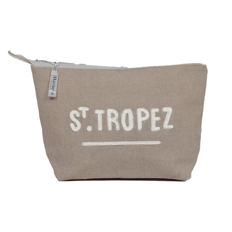 Borsa Mare o Trousse in Puro Cotone con Frangette - Legende Borsa Mare Marinette Saint-Tropez Trousse Corda 