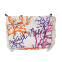 Borsa Mare o Trousse in Puro Cotone Fantasia Coralli - Canoubier Borsa Mare Marinette Saint-Tropez Trousse Fucsia 