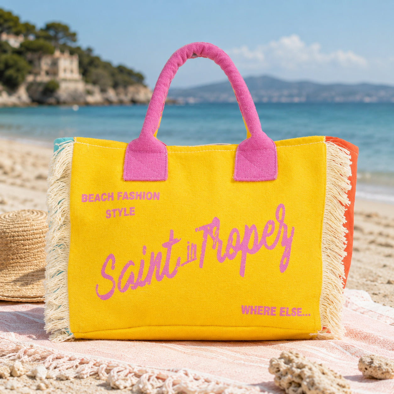 Borsa Mare o Trousse in Puro Cotone Fantasia Stampata - Icone Borsa Mare Marinette Saint-Tropez 