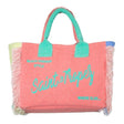 Borsa Mare o Trousse in Puro Cotone Fantasia Stampata - Icone Borsa Mare Marinette Saint-Tropez Borsa Mare Pompelmo/Turchese 