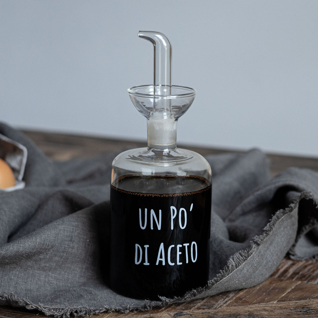 Bottiglia Aceto in Vetro Borosilicato Serigrafata - Un po' Di Aceto Bottiglia Simple Day 